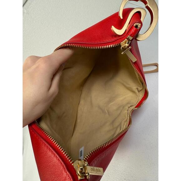 Cult Gaia Red Ubah Clutch with Broken Handle and Small Stain - Picture 7 of 9